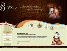 Tablet Screenshot of blazeweddingcards.com